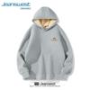 Jeanswest Men's Autumn/Winter Fleece-Lined Golden Lion Hooded Sweatshirt