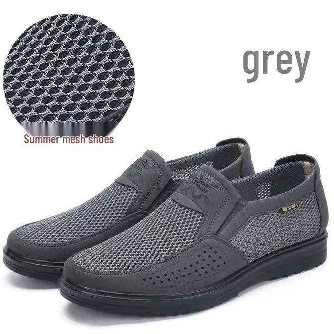 Herren Sommerschuhe aus atmungsaktivem Netzgewebe für mittlere und ältere Menschen - Weiche Sohle, Lässig, Bequem, Vaterschuhe