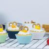 Silikon Muffinformen 12er Pack, Wiederverwendbare Cupcake-Förmchen Kuchenformen, BPA-frei, Spülmaschinenfest(Weiß, Grün, Marineblau, Staubiges Blau)
