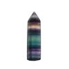 50-60mm Jewelry Colorful Stone Collectables Point Healing Crystal Wand Natural Fluorite Gemstone