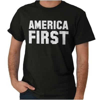 America First Donald Trump USA Republican Womens or Mens Crewneck T Shirt Tee