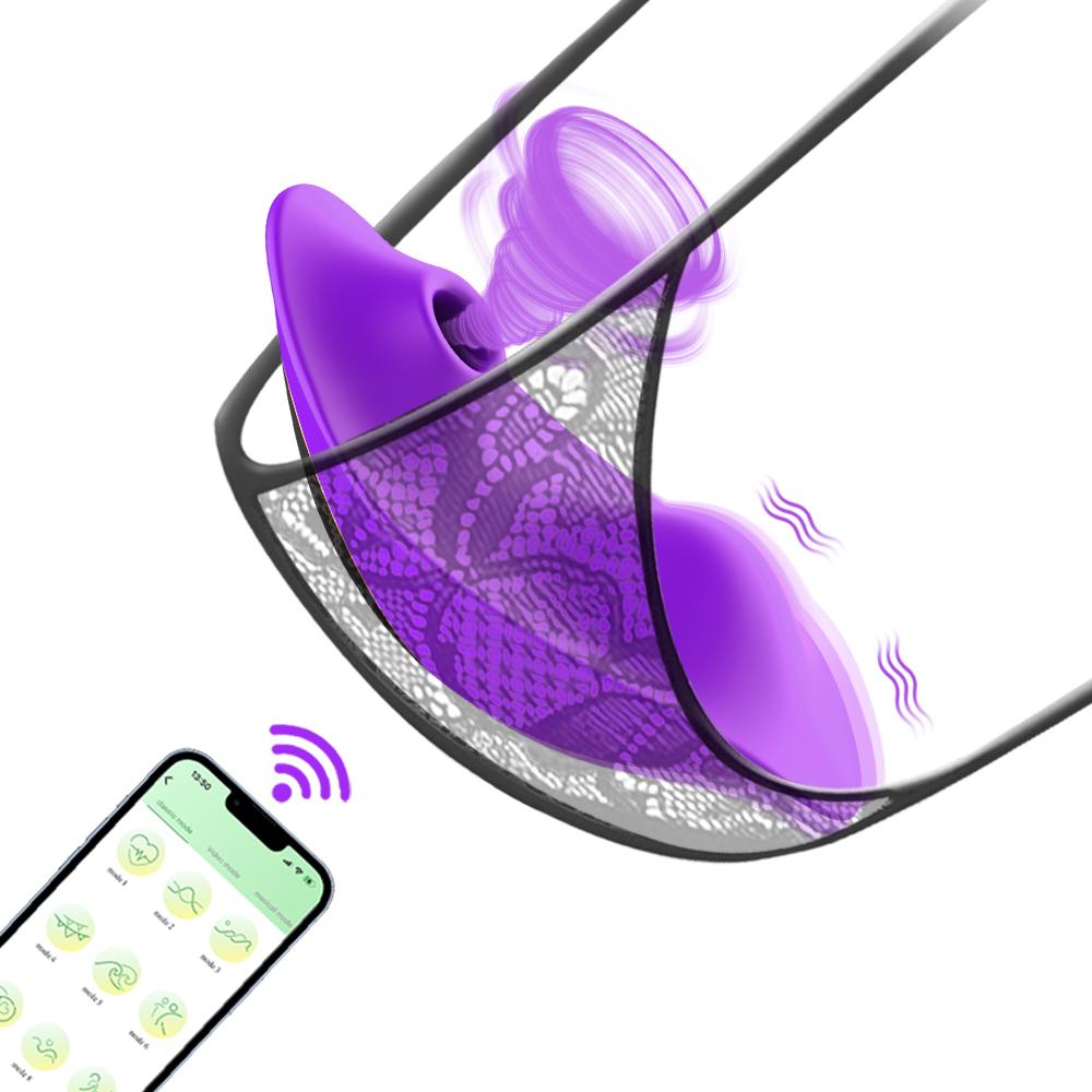 APP Sucking Vibrator for Women Female Wearable Clit Sucker Clitoris Stimulator 2 In 1 Sex Toy for Women 's Panties Adult Goods