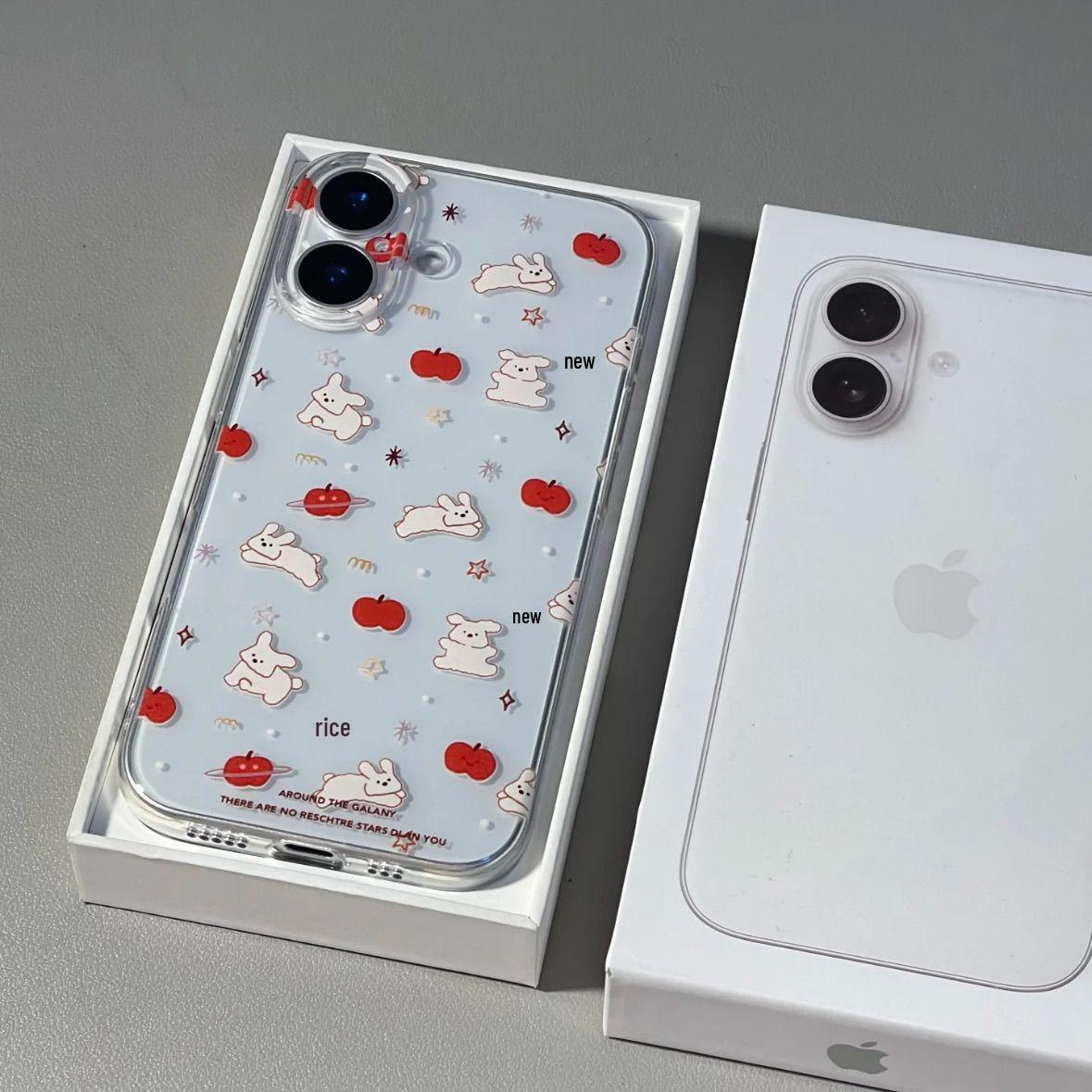 

Прозорий чохол Apple Rabbit для iPhone 17, 17 Pro Max, 16, 15, 14, 13, 12 Pro, 11 - Креативний дизайн з точними вирізами iPhone 17 Pro