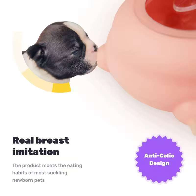 Newborn Kitten Milk Feeder 200ML Bionic Silicone Cat Puppy Bottle Drinker 3  4 Nipples Multiple Kittens Breastfeeding Milk Bowl