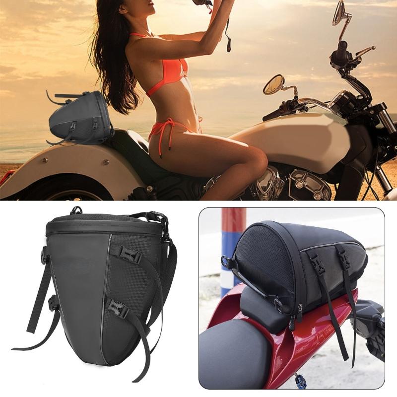 Waterproof Motorcycle Riding Pack Multiuse Tail Bag Helmets Gear Organized Storage Backpack with Spacious Compartments