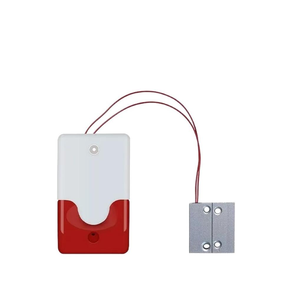 Wired Door Magnetic Alarm 100dB Sound Light Siren For Fire Safety School Office Commercial Building Security System