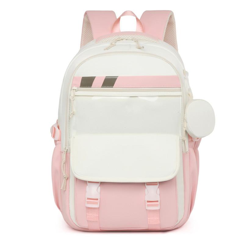 Casual Large Minimalist Capacity Backpack With Color Blocking Design For Daily