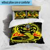 Cobra Movies Of The Fighters 3pcs Bedding,Including 1pc Duvet Cover And 2pcs Pillowcases Perfect for Christmas,Ideal for Bedroom, Dormitory