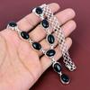 Black Onyx Necklace Beautiful Gemstone Jewelry 925 Sterling Silver Necklace Adjustable Chain Handmade Necklace Decent Jewelry Gifts for Wife
