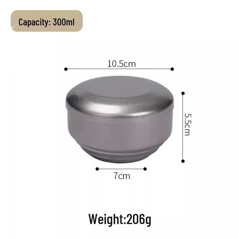 ZISIZ Distressed 304 Stainless Steel Rice & Soup Bowl with Lid