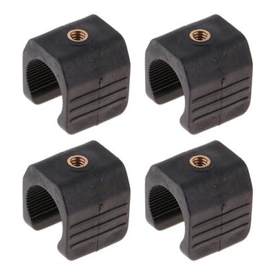 4 supporti per torcia da pesca con filettatura da 1/4 di pollice, staffa di montaggio universale a forma di U, clip per luce per pesca notturna e viaggi.