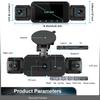 Cámara de salpicadero para coches 4 canales Caja negra WiFi Cámara de conducción FHD 1080P Visión nocturna Grabación en bucle Accesorios para coche