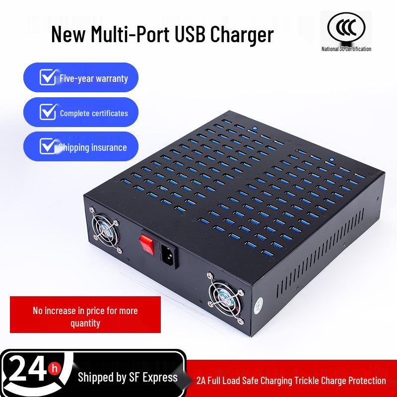 Multi-port USB Charger for Mobile Game Studios - 10/20/30/40 Ports, Compatible with Android and Apple Devices