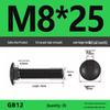 High-Strength Grade 8.8 Carriage Bolts: Round Head, Square Neck, M6-M16 Sizes for Shelf and Bridge Frames