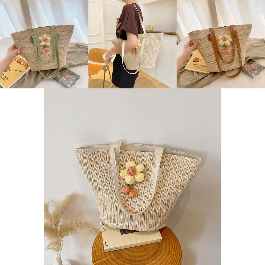 Casual Street Style Woven Shoulder Bag For Women Large Capacity Tote Bag Trendy Summer 2023 New Arrival