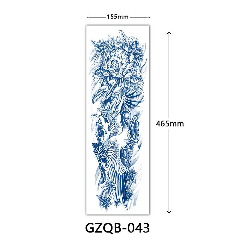 Herbal Tattoo Stickers, Semi-Permanent Tattoo Stickers, Herbal Juice Full Arm Tattoo Stickers