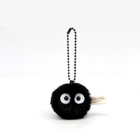 New Anime  Pet Toy Coal Ball Figurines Keychains Accessories Cute Plush Black Coal Ball Cartoon Bag Pendants Gift