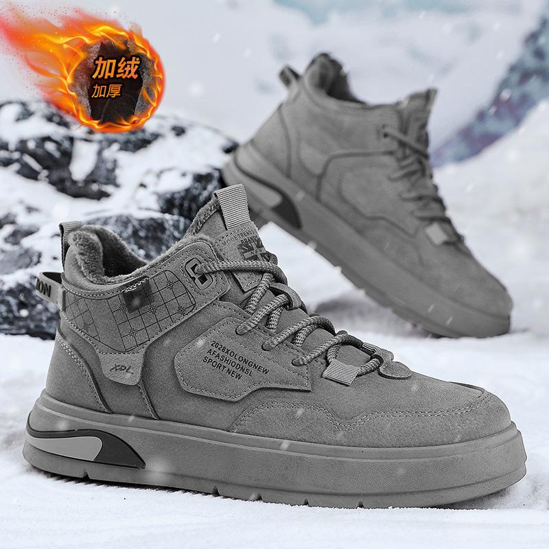 2024 Autumn and Winter Trend Men's Tooling Shoes Retro Youth Men's Shoes British Fashion Martin Boots