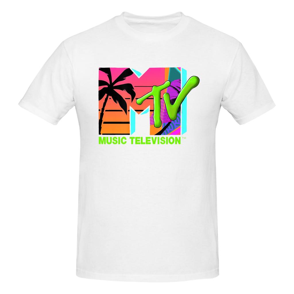 1 Piece Retro Mtv Logo Novelty Graphic 100 Cotton Tshirt Rretro Style Tees Tops For Unisex