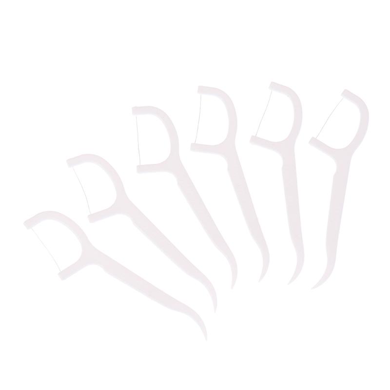 1000Pcs Dental Toothpicks Disposable Dental Floss With Handle Teeth Cleaning Tools Portable Oral Hygiene Care Supplies