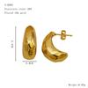 CARLIDANA Unique Geometric Flower Earrings Jewelry Gold Color Waterproof Non Tarnish Fashion Simple Minimalist Earring Women