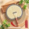 Summer Handmade Woven Traditional Palm Leaf Fan for Children, Hand-Held Fan for Babies and Infants To Repel Mosquitoes, Small Banana Leaf Fan