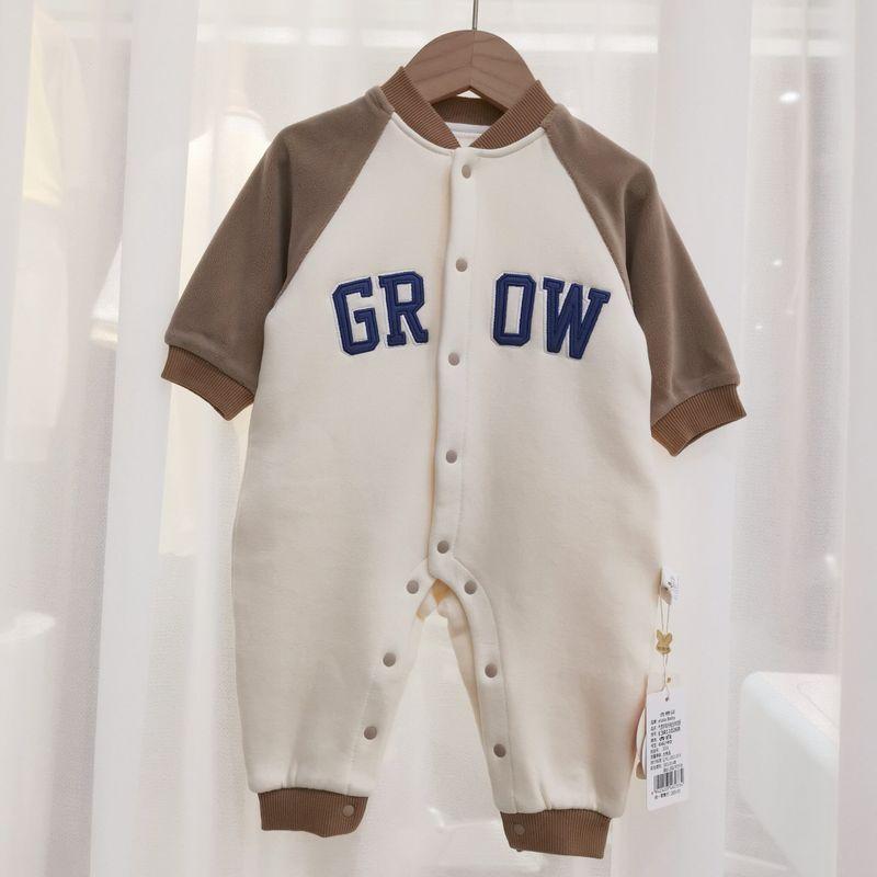 

Elala Spring and Autumn Male Baby Sweater Fleece Double Layer Cloth Clipping Lining Cotton One-Piece Romper Romper Jumpsuits 11026B-Apricot White Size 66 (about 3-4 Months)