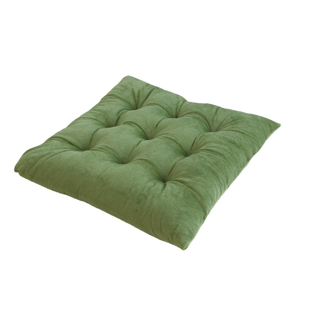 Gold Medal Crystal Velvet Chair Cushion with Straps - Thickened and Pure Color for Office Use