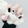 24Pcs Short Square Fake Nails Cloud Star Pattern Full Cover Press On Nail Tips Manicure Art
