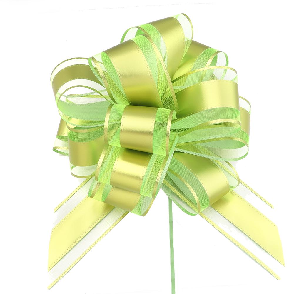 2/10Pcs Big Wedding Pull Bow Ribbons Flower Car Chairs Decoration Christmas Gift Wrap Packing Birthday Party Supplies Home Craft 5