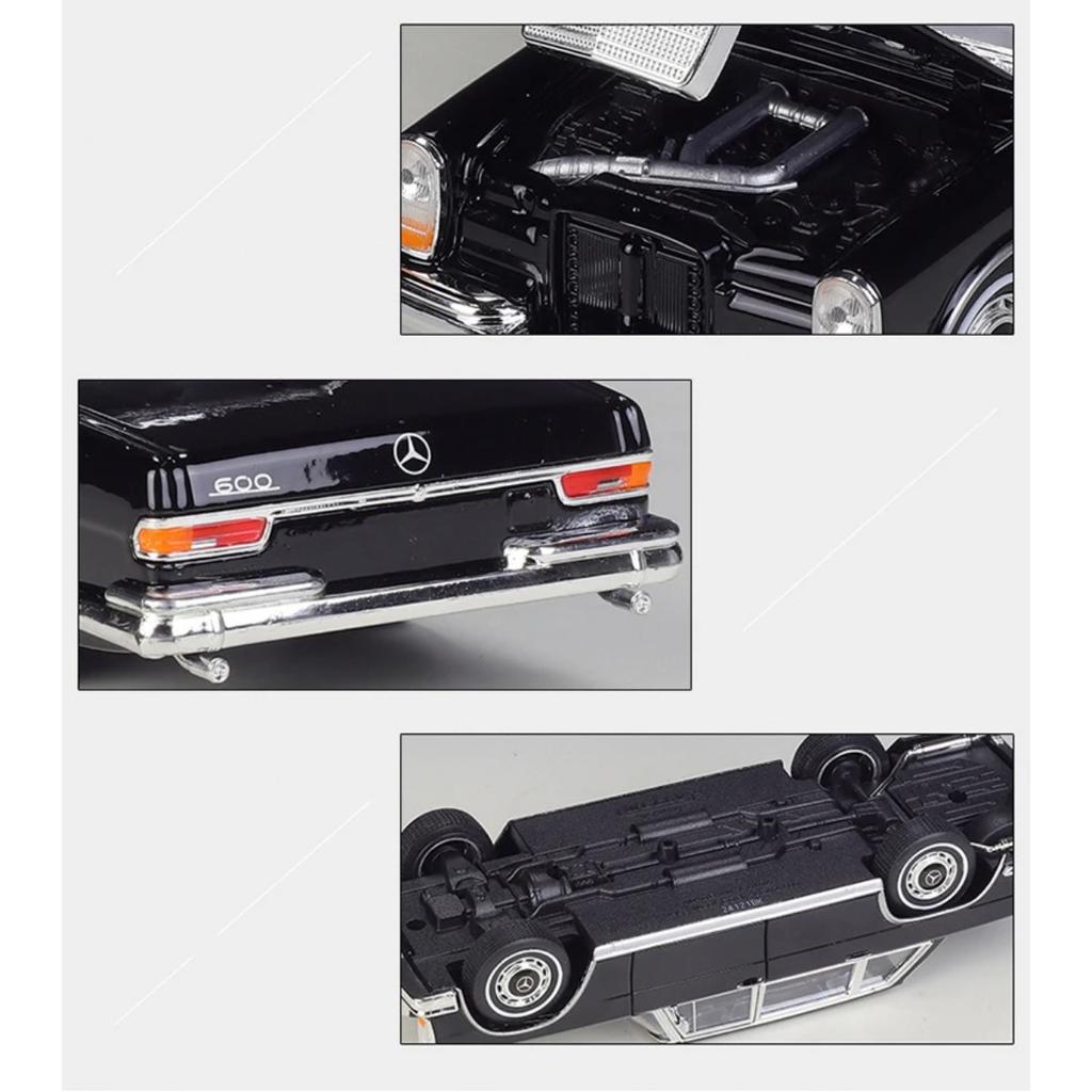 Welly 1/24 Mercedes Benz 600 Alloy Classic Car Model Diecasts Metal Vehicles Car Model Simulation Collection Childrens Toys Gift