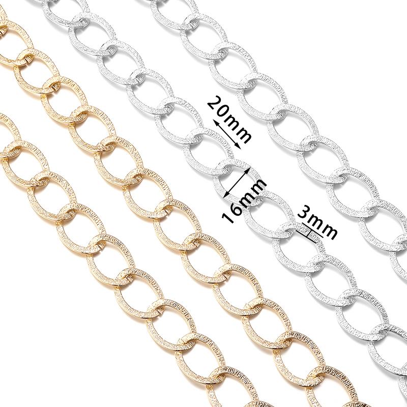 5 Yards/Roll Aluminum Embossed Chains O-Shaped Chain for Jewelry Findings DIY Bracelet Necklace Bag Clothing Accessories Supply