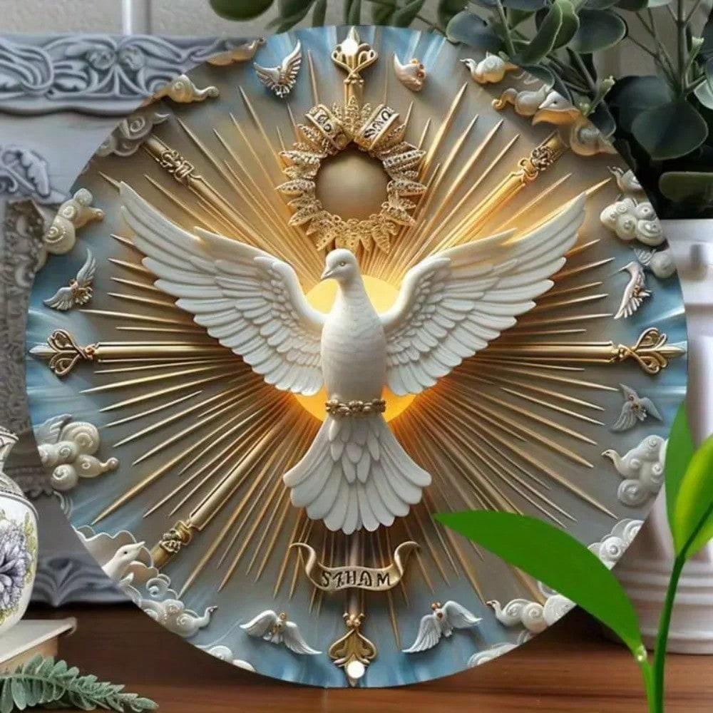 8x8 Inch Metal Christ Relief Wall Art - Religious 3D Decor for Home