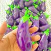 Realistic TPR Fidget Toy Super Soft Eggplant Squeeze Toy Eggplant Squishy Toy  Office Desk Toy
