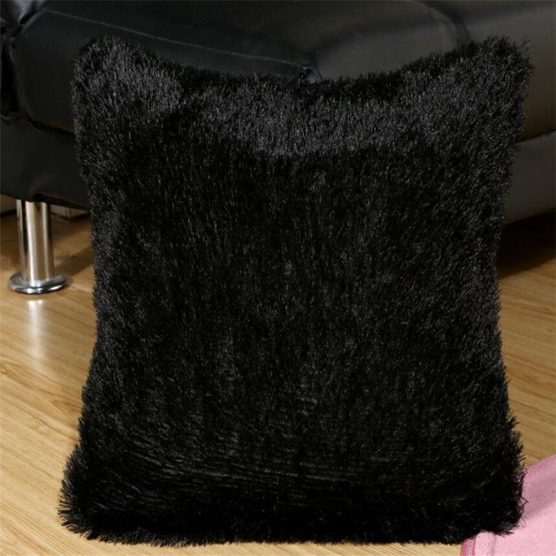 Cushion Cover Plush Velvet Fur Fluffy Sofa Soft Cushion Cover Throw Pillow Case Nordic Home Decoration Pillow Cover 40*40cm