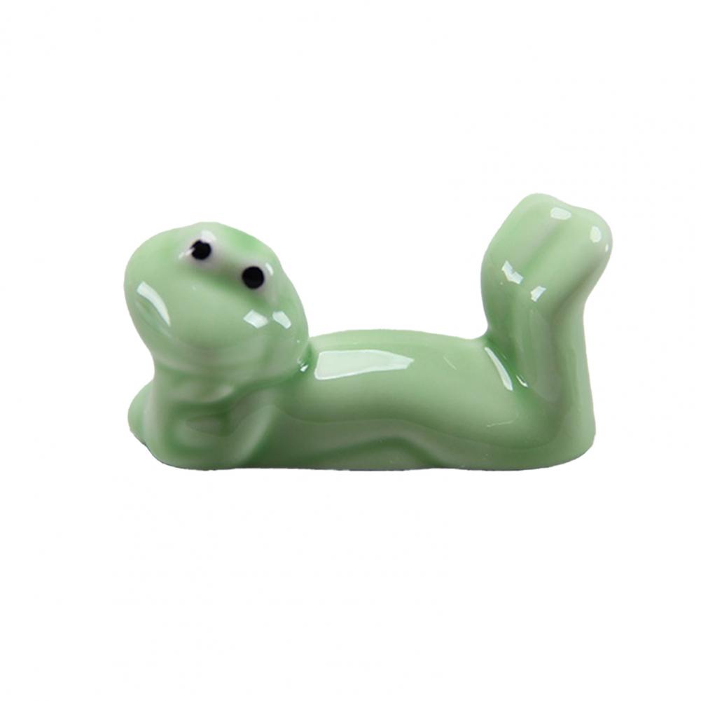 Decorative Frog Figurine Frog Chopstick Ceramic Frog Chopstick Holder Set for Dining Table Decor Tableware Rack for Spoons Forks
