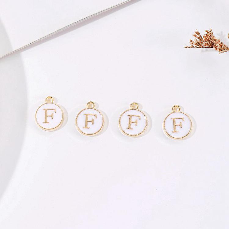 DIY Koreanischer Buchstaben Zubehör Bausatz: 26 Alphabetanhänger für Schülerinnen - Doppelseitig, Webmaterialien mit großem Loch