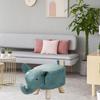 Dyre Fodskammel Elefant Bænk, Bærbar Sko Skiftende Sød Opbevaring, Træ Ottoman Skammel Sofa Te Skammel til Dekoration, Soveværelse, Stuer Indendørs, Blå