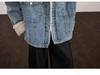 Men's Retro Velvet Denim Jacket – Trendy, Warm, Unisex, Loose-Fit with Multi-Pockets