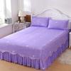 Non-slip Bed Skirt with 2 Pillowcases High Quality Simmons Protective Cover Soft Bedspread for Home