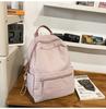 Schoolbag simple casual mini backpack women's 1011 new fashionable solid color small bag small fresh student travel backpack