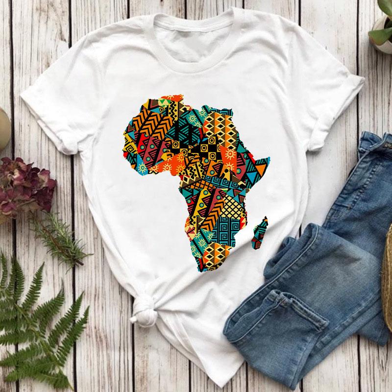 Fashion Summer Kawaii Women T-Shirts Vintage Print Ropa Mujer T Shirt Casual Tee Roupas Femininastshirt Tee Top Colorful Pattern