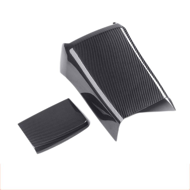 Highly Recommended Carbon Fiber Car Rear Armrest Box Anti-Kick Plate Armrest Panel Trim Cover For Honda Civic 10Th 2016-2019 Arm