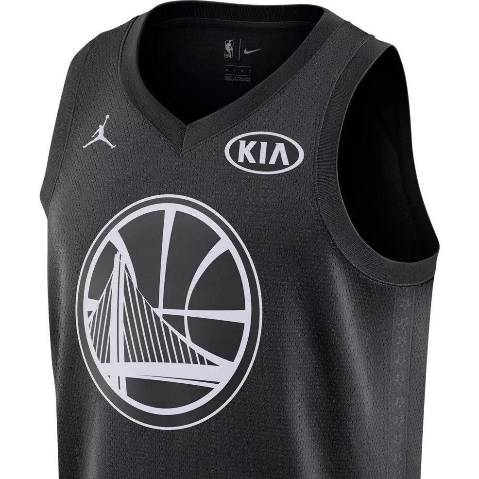 Jordan X NBA Collaboration Tank Top Warriors Swingman Air Series 2018 All-Star Comfortable Stylish Pullover Soft Kids Tops Black 9Z2B7BY3P-DURANT