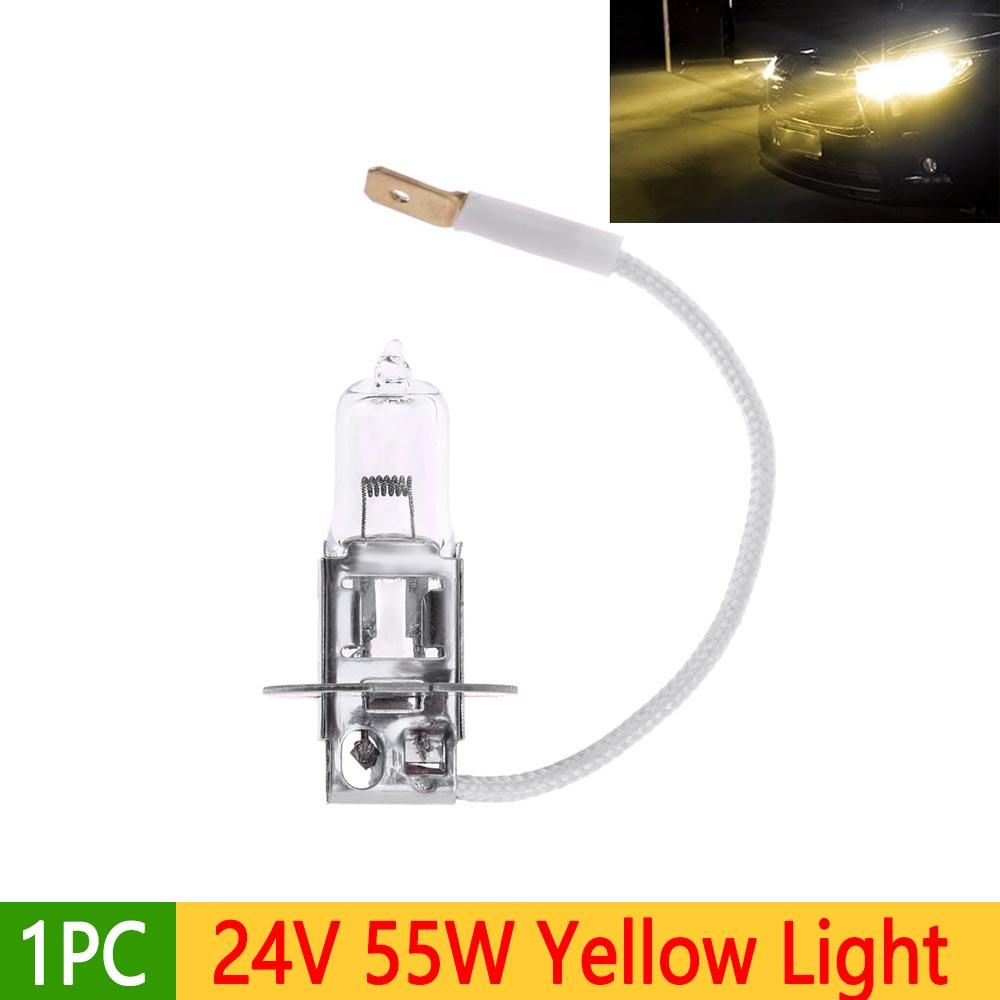 1pc H3 Halogen Lamp White 100W/55W 24V/12V Halogen Headlight Xenon Bright Quartz Bulb Glass Car Fog Light Replacement Bulb