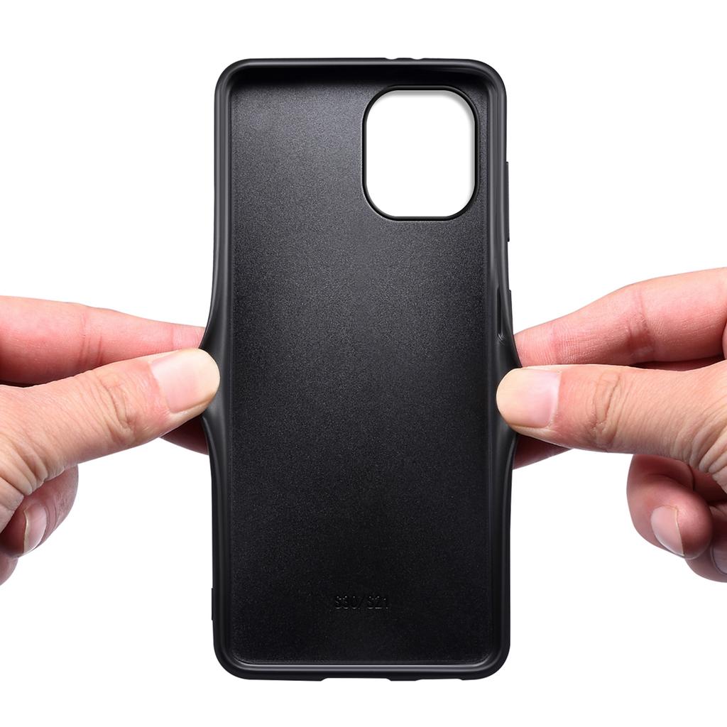 For iPhone 12/12 Pro Case Protective PU+PC+TPU Hybrid Slim Phone Case
