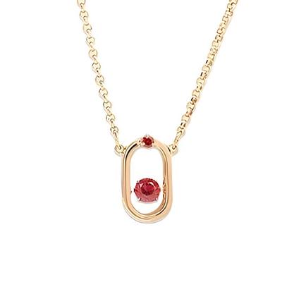 Una Logo Design Crystal Alloy Necklace Women Necklace Rose-Gold 5647325