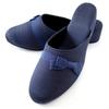 Kirsch Blute Grosgrain Slippers with 5cm Heel and Drawstring Navy Mini Women's Bag, Blue, Ribbon, MOR-SPB-15-L