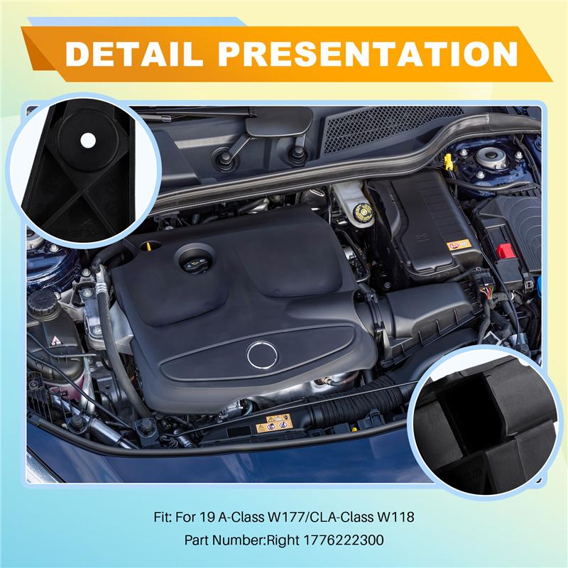 Кронштейн передней противоударной пластины радиатора Подходит для W177 Кронштейн Black Right