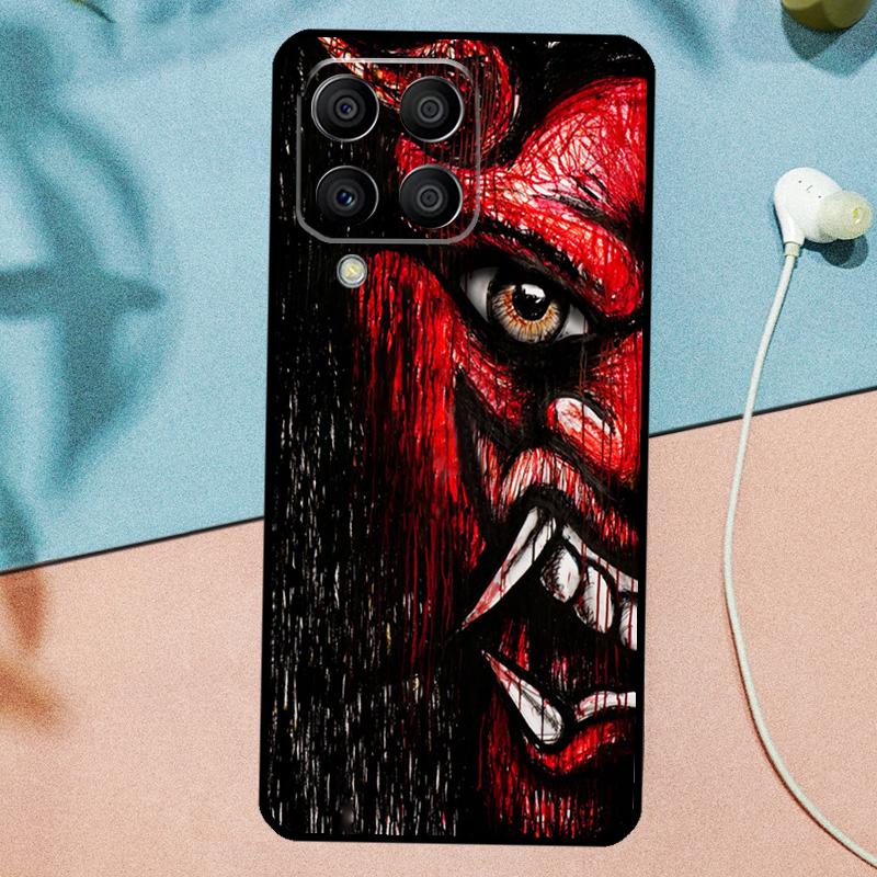 Oni Hannya Mask For Samsung Galaxy M21 M31 M11 M13 M33 M53 M16 M06 M12 M14 M15 M35 M55 M34 M54 M32 M52 Case